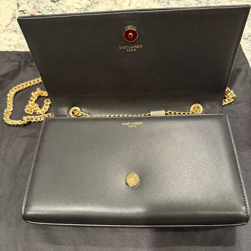 SAINT LAURENT Kate Medium Leather Shoulder Bag in Black - Picture 4 of 6